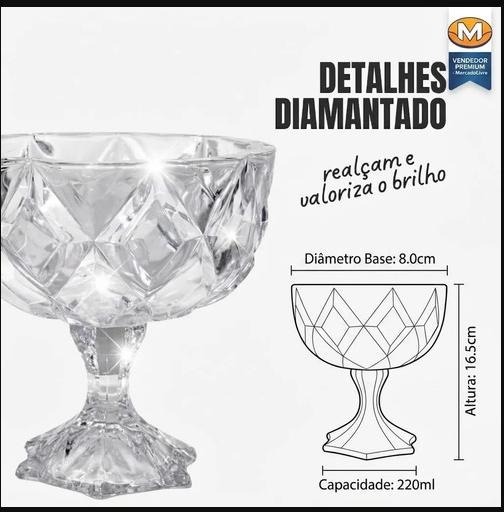 Centro de Mesa Diamond Clear 600ml